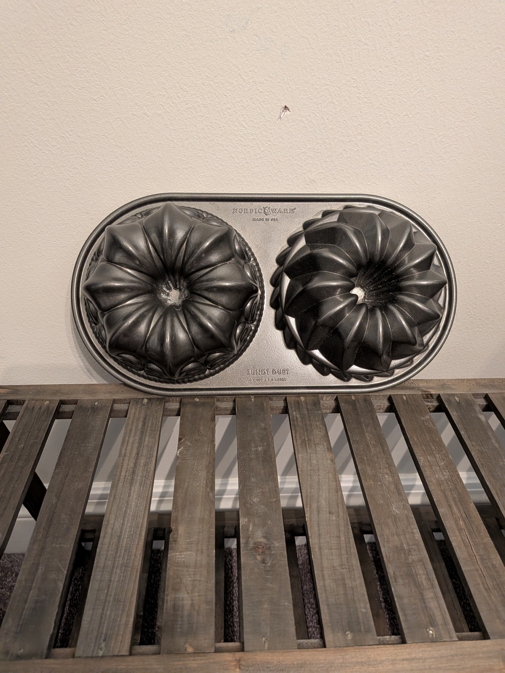 Nordic Ware Twin Bundt Pan in Black - Dual Decorative Cake Mold